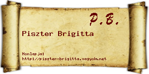 Piszter Brigitta névjegykártya